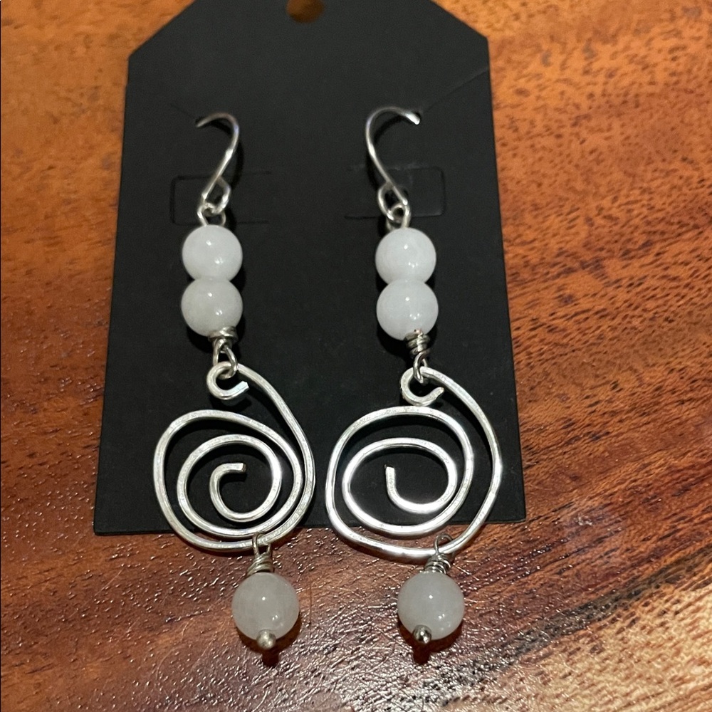 Elegant Silver Swirl Earrings